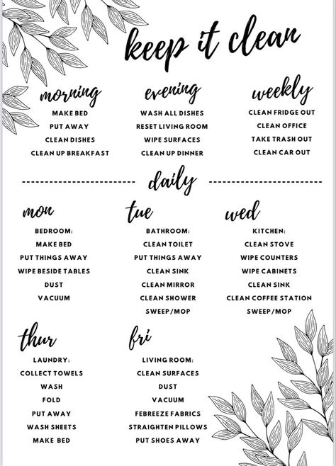 Weekly Chore List For Adults, Weekly Chores For Adults, Simple Chore Chart For Adults, Chore Chart For Adults Printable Free, Daily Chore Chart For Adults, Chore Schedule For Adults, Chores List For Adults, Adult Chore Chart Ideas, Cleaning Chart For Adults