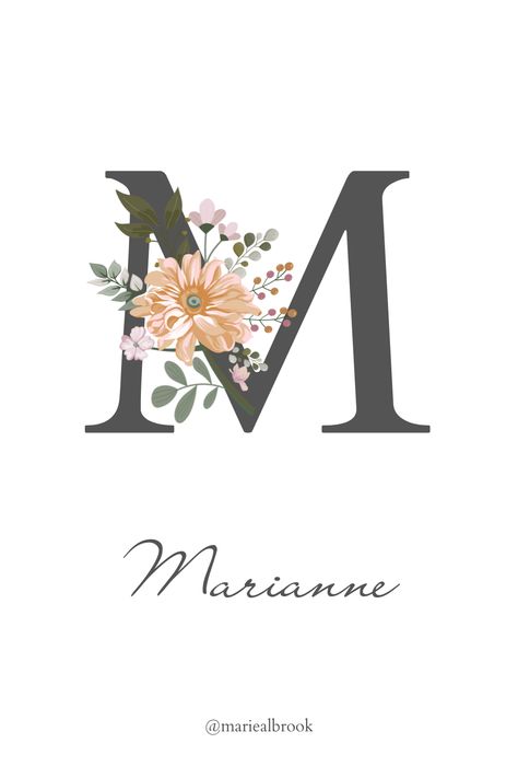 Literary Girl Names, Letter M, Name Logo, Jane Austen, Girl Names, Baby Names, Diy Projects, Logo Design, Quick Saves