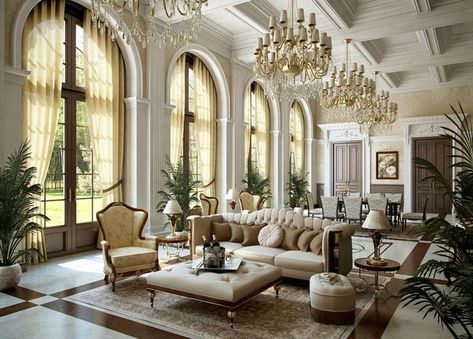 19 Excellent French Interior Designs That Are Worth Seeing Beige Living Rooms, Luxury Homes Interior, Elegant Living Room, Elegant Living, Classic Interior, A Living Room, Elle Decor, Beautiful Interiors, Decoration Design