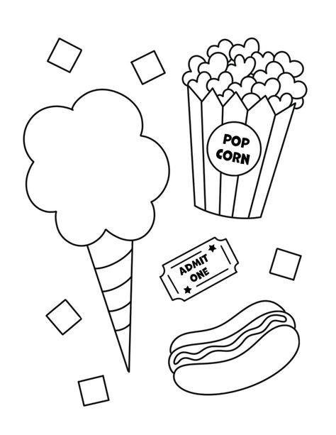 Fair Week Preschool Activities, Circus Coloring Sheets, State Fair Crafts For Kids, Fair Lesson Plans Preschool, County Fair Coloring Pages, Carnival Art Preschool, Carnival Projects For Kids, Fair Themed Activities, Carnival Toddler Crafts