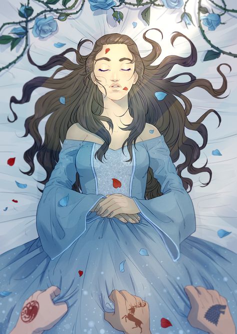 Catlyn Stark, Rhaegar And Lyanna, Lyanna Stark, Game Of Thrones Artwork, Got Game Of Thrones, Targaryen Art, Asoiaf Art, Game Of Thrones Funny, Gra O Tron