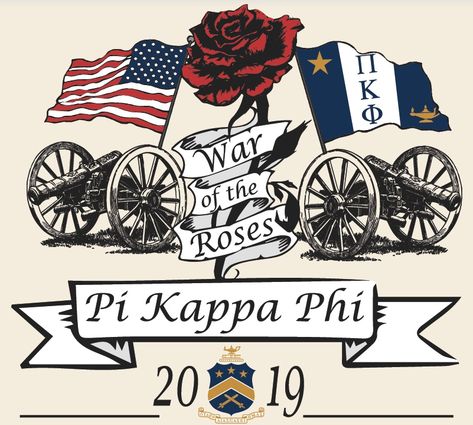 Pi Kappa Phi Philanthropy Shirt | War of The Roses | Pi Kapp Pi Kapp, Fraternity Shirt Design, Phi Kappa Psi, Pi Kappa Phi, Theta Chi, Fraternity Coolers, Philanthropy Shirts, Phi Gamma Delta, Kappa Kappa Psi