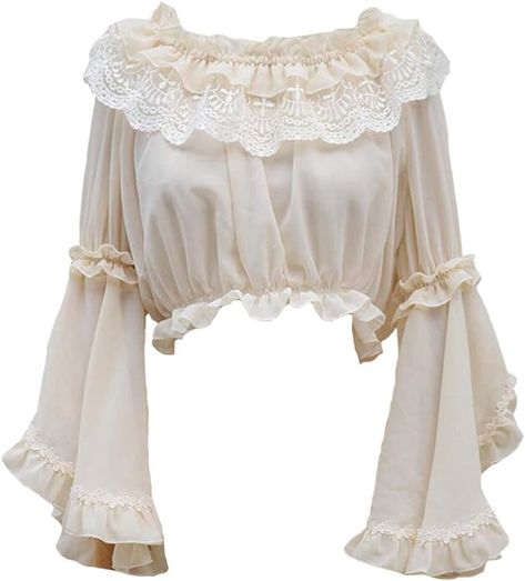 Amazon.com: Smiling Angel Girls Sweet Lolita Blouse (One Size, Apricot) : Clothing, Shoes & Jewelry Gaun Abad Pertengahan, Girls Sweet, Sweet Lolita, Rilakkuma, Mode Inspo, Lolita Dress, Dream Clothes, Lolita Fashion, Aesthetic Clothes