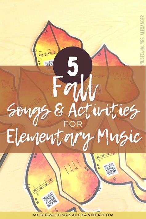 Musical Crafts For Kids, 1st Grade Music Lessons, Preschool Music Activities Lesson Plans, Fall Music And Movement Preschool, Thanksgiving Daycare, Fall Piano Games, Fall Songs For Elementary Music, Thanksgiving Music Class Activities, Fall Music Class Activities