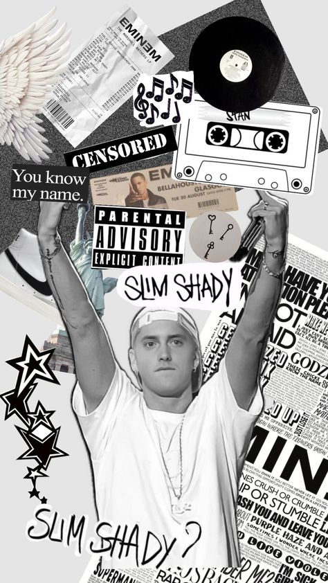 Eminem 90s Aesthetic, Eminem Wallpapers Aesthetic, 2000 Eminem, Rap Collage, 2000s Wallpaper Aesthetic, Eminem Collage, Eminem 90s, 2000s Rap Aesthetic, Eminem Aesthetic