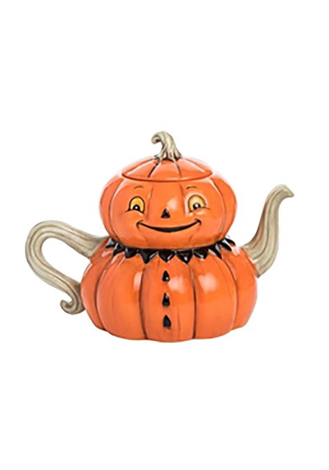 Jack O Lantern Tea Pot - FOREVER HALLOWEEN Halloween Kitchen Decorations, Haunted Kitchen, Joanna Parker, Fall Decor Kitchen, Chilly Fall Morning, Scary Gift, Autumn Things, Pumpkin Tea, Johanna Parker