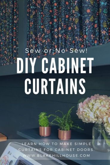 How to Make Curtains for Cabinet Doors Pantry Curtain, Cabinets Without Doors, Cabinet Curtains, Cabinet Door Ideas, Door Alternatives, Laundry Office, Make Curtains, Diy Cabinet Doors, Diy Cabinet