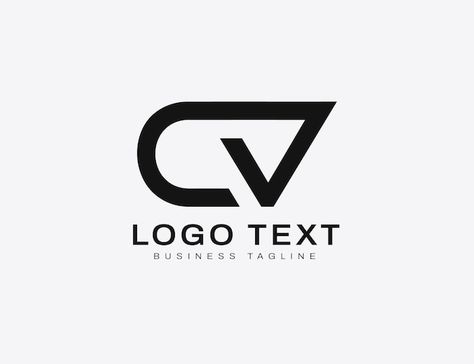 Cv logo branding identity corporate vect... | Premium Vector #Freepik #vector #marketing-logo Cv Logo Design, Cv Logo, Logo Software, Developer Logo, Phone Logo, Marketing Logo, Corporate Logo, Vector Logo Design, Branding Identity