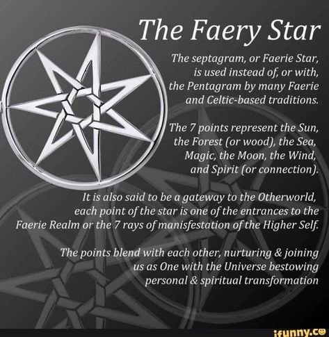 Fairy Star Symbol, 7 Pointed Star, Grey Witch, Fairy Star, Witch Symbols, Star Fairy, Making Dreams Come True, Celestial Tattoo, Witch Tips