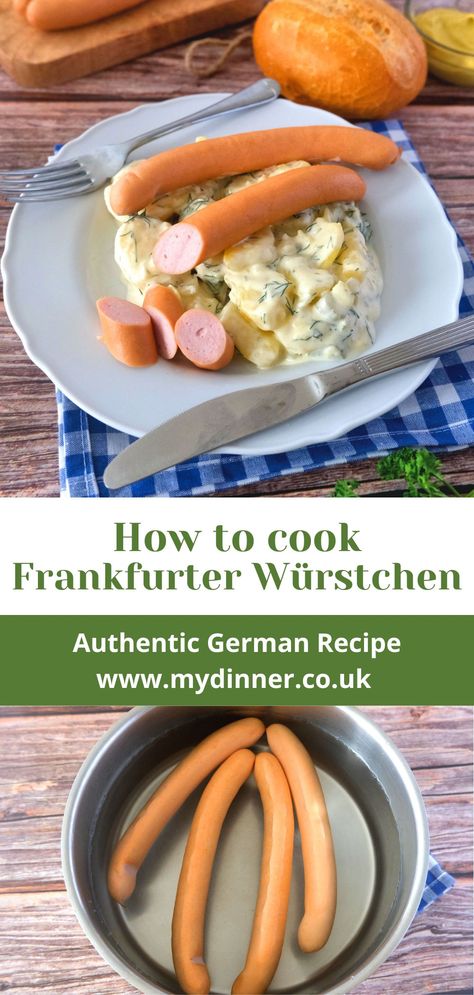 Frankfurter Sausages Frankfurter Sausage Recipes, Frankfurt Sausage Recipes, Frankfurters Recipe, German Hot Dog, Homemade German Sausage Recipes, Frankfurter Sausage, Sausage Photography, Frankfurter Recipes, French Hot Dog