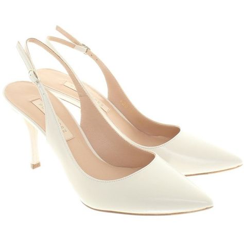 Pre-owned pumps in cream white (37.215 HUF) ❤ liked on Polyvore featuring shoes, pumps, cream, white slingback shoes, spiked heel pumps, white slingbacks, sling back shoes and creme pumps White Court Shoes, White Heels Wedding, Cream Pumps, Sling Back Shoes, Shoes Cream, Sling Back Pumps, Back Shoes, Cream Shoes, Slingback Shoes