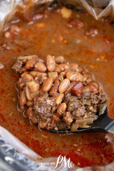 Pinto Beans And Ground Beef Recipes, Pinto Beans And Sausage, Beans Over Rice, Slow Cooker Pinto Beans, Beans Recipe Crockpot, Beans In Crockpot, Slow Cooker Beans, Pinto Bean Recipes, Beans And Sausage