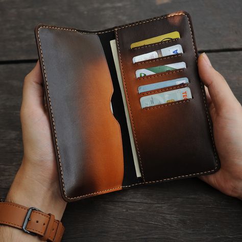 We are Mino Crafts- the Handmade Leather shop. All products are made by Vietnamese skilled craftsmen.  We accept custom orders and wholesale also.  Please visit and contact us on Etsy: https://www.etsy.com/shop/MinoCrafts  #LeatherWallet #LongLeatherWallet #HandmadeLeatherWallet #giftsformen #giftsforher Long Wallet Men, Mens Leather Wallet, Fun Wallets, Custom Wallet, Brown Leather Wallet, Leather Key Fobs, Handmade Leather Wallet, Personalized Wallet, Clip Wallet