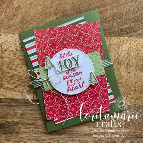 Wrapped In Christmas Stampin Up Cards, Stampin Up Wrapped In Christmas, Heartwarming Hugs Stampin Up Cards, Stampin Up Warms My Heart, Cards Cricut, Card Magic, Simple Christmas Cards, Homemade Christmas Cards, Fabulous Christmas