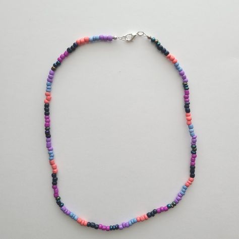 Color Block Seed Bead Necklace In A Purple Color Palette. Strung On Strong Stretch Cord. Nickel Free Lobster Clasp And Findings.Brand New Condition. Length: 19" Ships Next Business Day Offers Are Welcome Jewelry Sale Buy 2 Get 1 Free Buy 4 Get 2 Free Bundle And Save Casual, Boho, 90s, Layering Necklace, Dainty, Unisex, Gender Neutral, Indie, Boho, Bohemian Small Bead Necklace, Playful Multicolor Necklaces With Tiny Beads, Bohemian Multicolor Tiny Beads Choker, Colorful Purple Beaded Necklace, Multicolor Beaded Choker Necklace, Minimalist Colorful Beaded Choker, Cameo Choker Necklace, Gold Collar Necklace, Sapphire Necklace Pendants