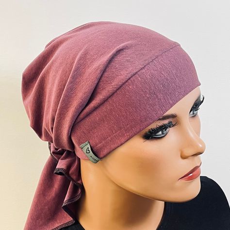 Freue mich, euch diesen Artikel aus meinem Shop bei vorzustellen: Kopftuch-Mütze praktisch bequem Chemo Alopezie Brombeere Kopfbedeckung Krebs #etsy Make Up, Quick Saves