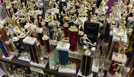 Repurposed Trophy Ideas, Upcycle Old Trophies, Repurpose Trophies Ideas, Diy Trophies Ideas, Repurpose Old Trophies, Old Trophy Repurpose, What To Do With Old Trophies, Trophy Repurpose Ideas, Old Trophy Ideas What To Do With