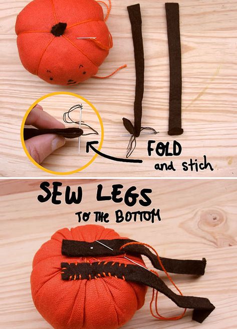 DIY Mr. Pumpkin Plush Doll Tutorial Pumpkin Plush Diy, Halloween Plushies Diy, Pumpkin Plush Pattern, Diy Halloween Doll, Plushies Diy, Fall Diys, Pumpkin Plush, Pumpkin Doll, Quick Sew