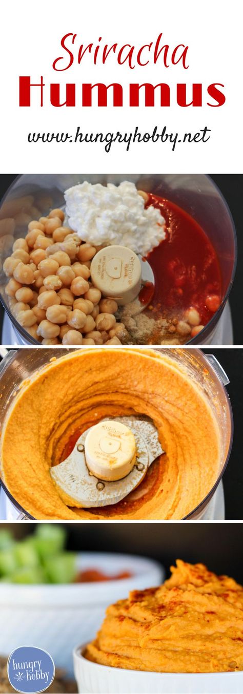 Sriracha Hummus has a protein kick and a spicy flavor kick that is sure to make snack time or game time a win! via /hungryhobby/ Vegan Appetizers Recipes, Healthy Afternoon Snacks, Gluten Free Appetizers, Healthy Appetizer Recipes, Football Party Food, Vegetarian Appetizers, Vegan Appetizers, Hummus Recipe, Best Appetizers