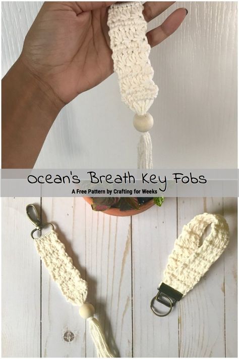 Easy Keychain, Crochet Keyrings, Crochet Keychain Ideas, Crochet Lanyard, Wristlet Patterns, Keychain Patterns, Crochet Keychains, Creeper Minecraft, Keychain Ideas