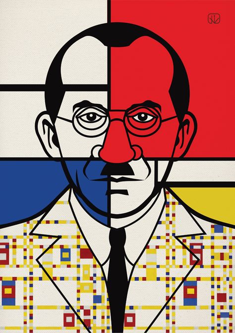 Painters on Behance Piet Mondrian Artwork, Mondrian Painting, Multicultural Activities, Presentation Ideas For School, Famous Painters, Mondrian Art, Masterpieces Painting, Bottle Drawing, Presentation Ideas