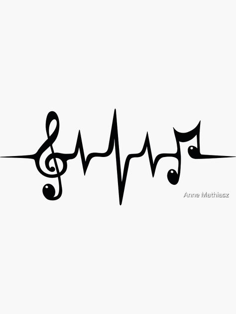 Sound Notes, Music Heartbeat, Music Notes Design, Music Notes Drawing, Music Doodle, Music Notes Tattoo, Music Notes Art, Note Music, Art Musical