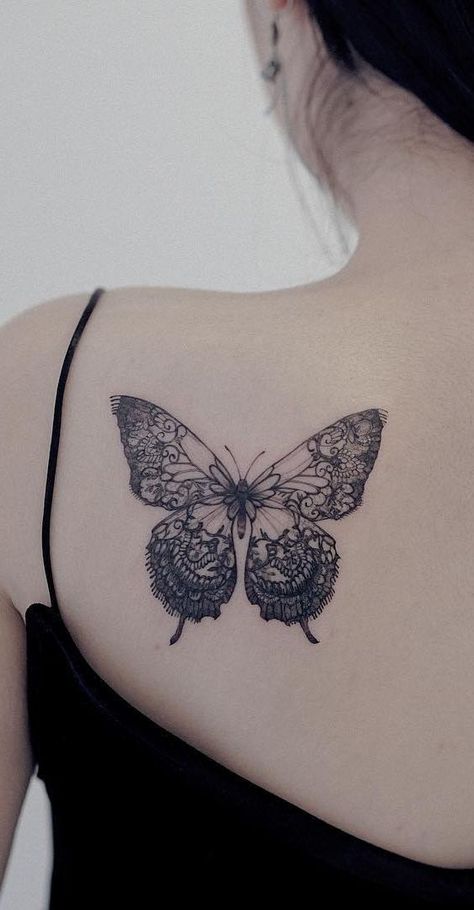 Butterfly Lace Tattoo, Crystal Butterfly Tattoo, Large Butterfly Tattoo, Lace Tattoo Design Vintage, Detailed Butterfly Tattoo, Lace Butterfly Tattoo, Vintage Butterfly Tattoo, Bali 2023, Arm Cover Up Tattoos