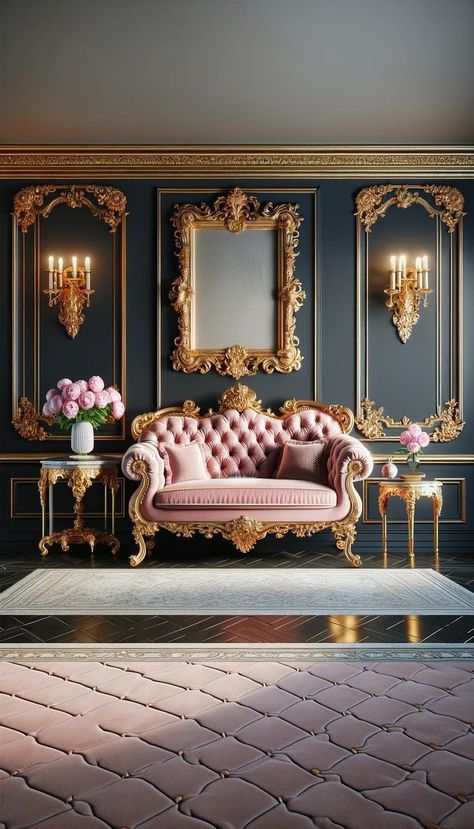 Ornate Victorian Designs, Modern Baroque Interior, Baroque Interior Design, Royal Decor, Baroque Interior, Baroque Furniture, Baroque Decor, Opulent Interiors, Living Room Decor Inspiration