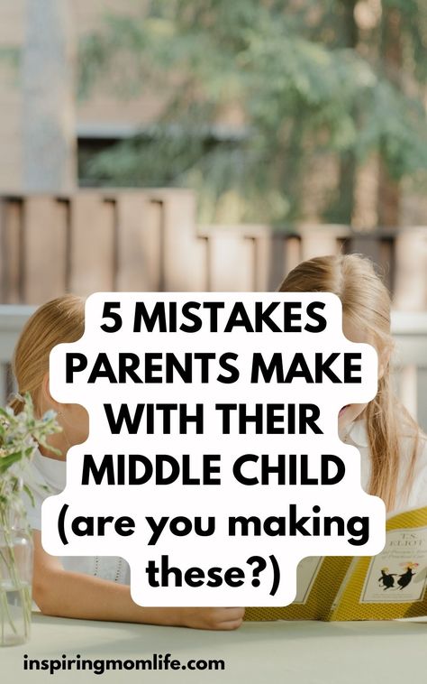 Visit InspiringMomLife.com for more info on: 5 TOP Mistakes Made With MIDDLE Child | Positive Parenting Tips | Parenting Hacks | Parenting Tricks Middle Child Syndrome, Home Cleaning Tips, Random Kid, Parenting Mistakes, Find Motivation, Parenting Girls, Raising Girls, Parenting Boys, Parenting Done Right