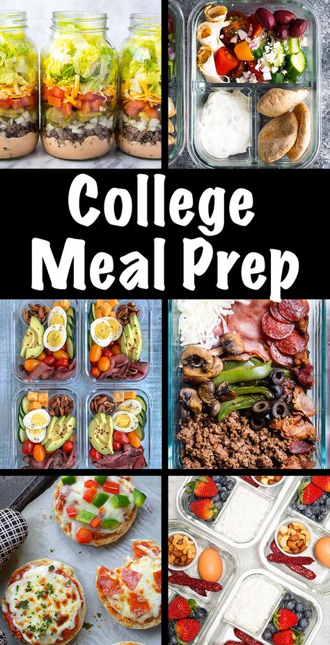 Meal Prep For College Students, Prep For College, College Meal Prep, College Meal, Recipes For College Students, Study Snacks, Healthy College, Student Recipes, Christmas Recipes Appetizers