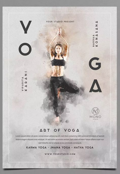 Yoga Flyer Template PSD. Download Yoga Poster Design, Yoga Mudra, Yoga Flyer, Yoga Magazine, Jnana Yoga, Asana Yoga, Yoga Handstand, Kriya Yoga, Yoga Logo