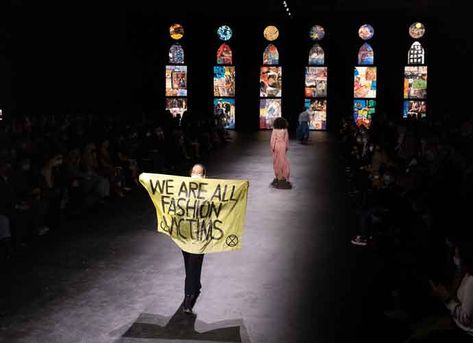 Sustainability Campaign, Simple Black Outfits, Yellow Banner, Extinction Rebellion, White Face Mask, Environmental Damage, History Class, Fashion Victim, Textiles Fashion