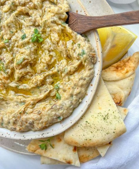 Baba Ghanoush Recipe - The Modern Nonna Baba Ghanoush Recipe, The Modern Nonna, Modern Nonna, Mediterranean Bowls, Baba Ghanoush, Eggplant Dip, Baba Ganoush, Roast Eggplant, Vegan Sauces