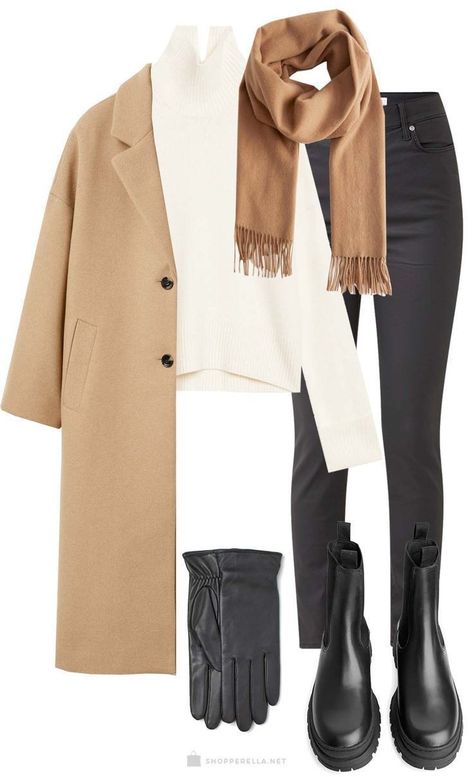 Look Boho Chic, Fashion Capsule Wardrobe, Winter Fashion Outfits Casual, Mode Casual, Camel Coat, Coat Outfits, Looks Chic, Casual Winter Outfits, Autumn Outfit