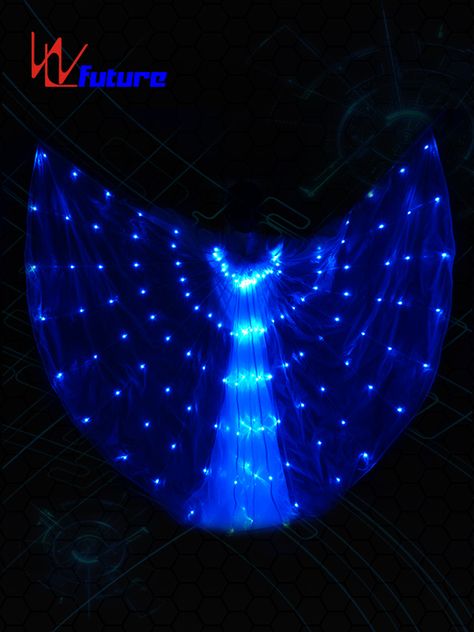 China LED light up Isis Wings WL-0160 Manufacturer and Supplier | Future Creative Led Costume, Creative Technology, Led Dress, Changsha, Wings Costume, Stage Costume, Butterfly Wings, Belly Dance, Quince