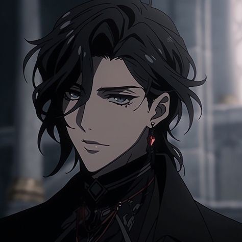 Castlevania Oc Male, Male Vampire Names, Vampire Pfp Male, Henley Aesthetic, Miku Drawing, Vampire Hair, Black Hair Green Eyes, Male Vampire, Anime Long Hair