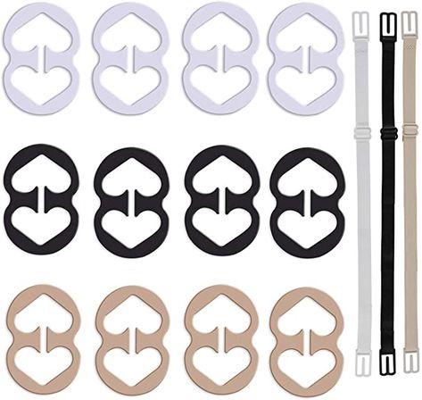 Amazon.com: W-Plus Bra Strap Clips, Bra Clips and Bra Straps Holder - Racer Back - Conceal Straps - Cleavage Control : Clothing, Shoes & Jewelry Bra Strap Clip, Bra Strap Holder, Old Bras, Glam Wedding Makeup, Bra Extender, Cheap Trick, Bra Strap, Push Up Pads, Racerback Bra