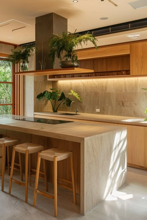 16 Japandi Kitchen Design Inspirations You Have To See! - My Decor Inspo Modern Japandi Kitchen, Diy Japandi, Japandi Kitchen Ideas, Japandi Style Kitchen, Japandi Kitchen Design, Japandi House, Japandi Kitchen, Modern Japandi, Tropical Kitchen