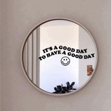 Its a Good Day to Have a Good Day Mirror decals on Etsy @TerracottaMoons bedroom decor, bathroom decor, mirrors, fall, christmas, halloween, gifts for her, gifts for him, stickers, laptop decals, youre like realy pretty, mean girls, inspirational quotes, motivational quotes, nails Mirror Quotes, Its A Good Day, Inspirational Decals, Mirror Decals, Mirror Decal, It's A Good Day, Mirror Stickers, Mirror Painting, Have A Good Day