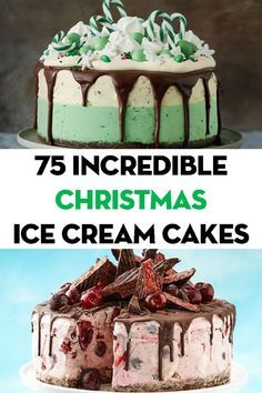 Christmas Ice Cream Cake, Christmas Ice Cream, Ice Cream Cakes, Ice Cream Cake Recipe, Ice Cake, Christmas Cake Recipes, Cream Cakes, Christmas Food Desserts, Dessert Cake