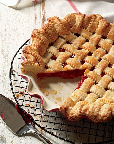 Sour Cherry Pie from The Baking Bible by Rose Levy Beranbaum Rose Levy Beranbaum, Cream Cheese Pie Crust, Sour Cherry Pie, Cream Cheese Pie, Baking Stone, Favorite Pie, Sour Cherry, Dessert Ingredients, July Birthday