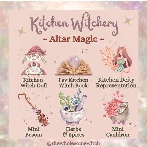 Witchcraft Resources, Magic Altar, Witch Recipes, Herbal Witch, Kitchen Witch Recipes, Altar Ideas, Witchcraft Altar, Witch Tips, Instagram Kitchen