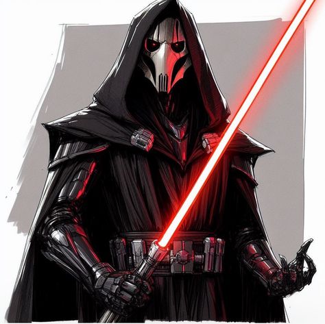 Sith Armor Concept Art, Star Wars Sith Art, Dark Side Ahsoka, Jedi Armor Concept, Star Wars Sith Oc, General Grievous Art, Sith Fanart, Sith Concept Art, Sith Lord Art