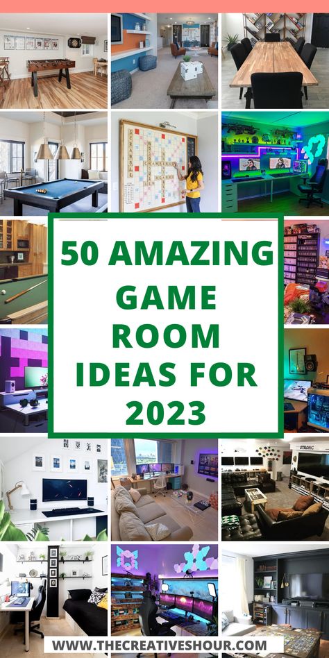 Small Game Room Ideas, Boys Gaming Room, Teen Playroom, Hangout Room Ideas, Teen Hangout Room, Teen Game Rooms, Basement Game Room Ideas, Modern Game Room, Game Room Ideas