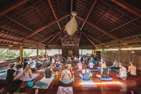 Bali Places To Visit, Ocean Yoga, Yoga Shoot, Balinese Art, Aerial Yoga Poses, Bali Yoga, Healing Center, Board Pictures, Physical Education Games