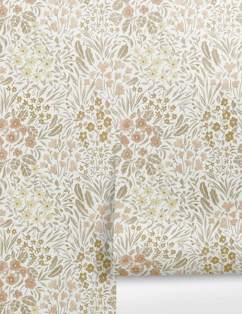 Floral Field Wallpaper by Rylee + Cru Floral Field, Girls Room Wallpaper, Washable Wallpaper, Field Wallpaper, L Wallpaper, Sandberg Wallpaper, Nursery Room Inspiration, Lulu And Georgia, Floral Nursery