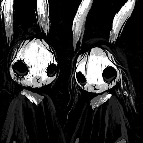 Who’s ready to hop into the dark side? 🖤🐇 Feeling a little creepy-cute today? 👻 If you're vibing with this spooky bunny energy, drop the word ‘Shadow’ in the comments, and I’ll send you something wickedly cool in your DMs... 🕸️👀 (Hint: it might involve turning this haunting design into wearable art 💀🐇) #darkaesthetic #creepycute #gothicart #alternativevibes #shadowbunny Creepy Alice In Wonderland, Spooky Bunny, Cute Horror, Creepy Art, Art Characters, The Dark Side, Creepy Cute, Gothic Art, Hazbin Hotel