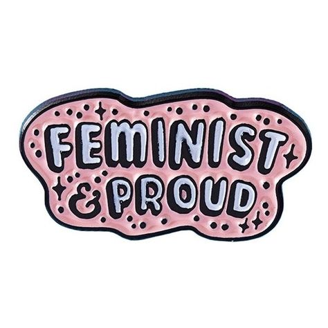 Feminist & Proud Pin from Punky Pins at Beadesaurus | Free UK Shipping... (76 NZD) ❤ liked on Polyvore featuring jewelry, brooches, enamel brooches, star brooch, pin jewelry, dot jewellery and pink brooch Feminist Pins, Pink Brooch, Star Brooch, Feminist Clothes, Fashion Corner, Expensive Taste, Dot Jewelry, Emo Outfits, Pink Jewelry