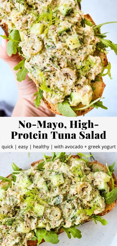 Tuna Salad With Greek Yogurt, Healthy Tuna Salad, Healthy Tuna, Extra Protein, Tuna Salad Recipe, Tuna Recipes, Quick Lunch, Tuna Salad, Quesadillas