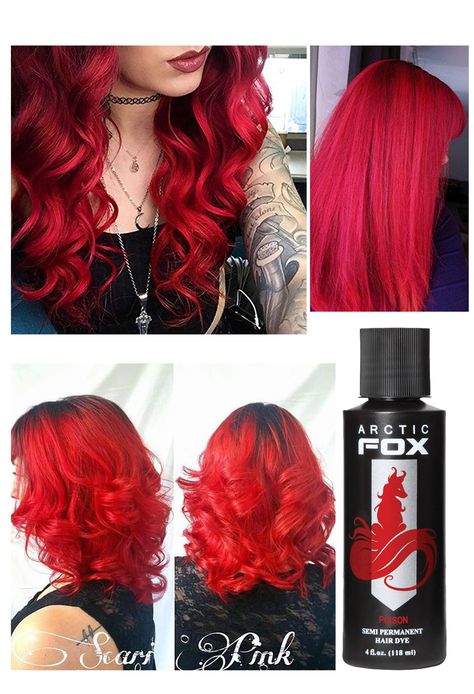 RBD ROBERTA Arctic Fox Hair Dye Wrath, Poison Arctic Fox Hair, Arctic Fox Hair Dye Combinations Red, Arctic Fox Red Hair Dye, Neon Red Hair, Arctic Fox Wrath, Artic Fox Hair, Fox Hair Dye, Directions Hair Dye